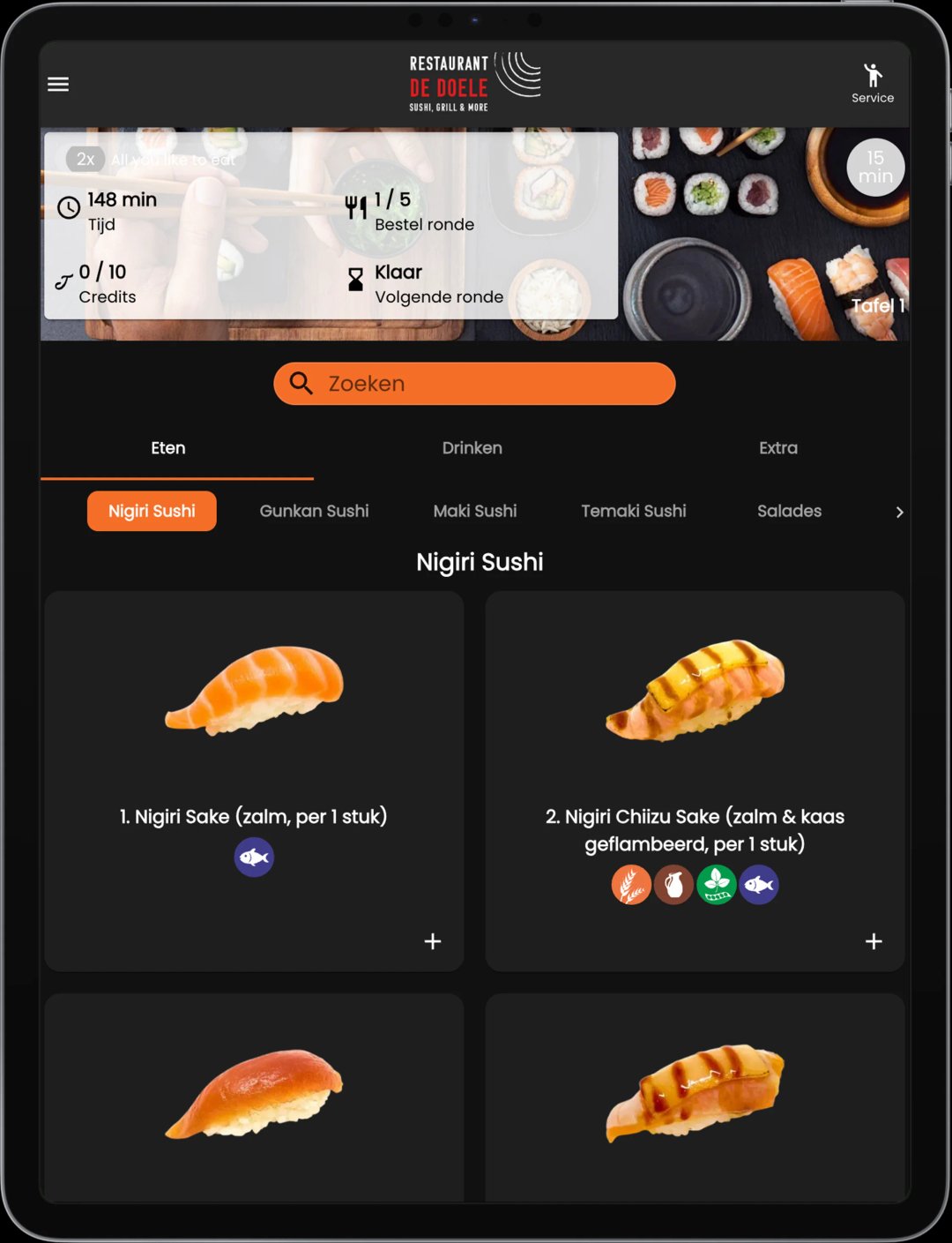 Jamezz All You Can Eat tablet ordering - doele