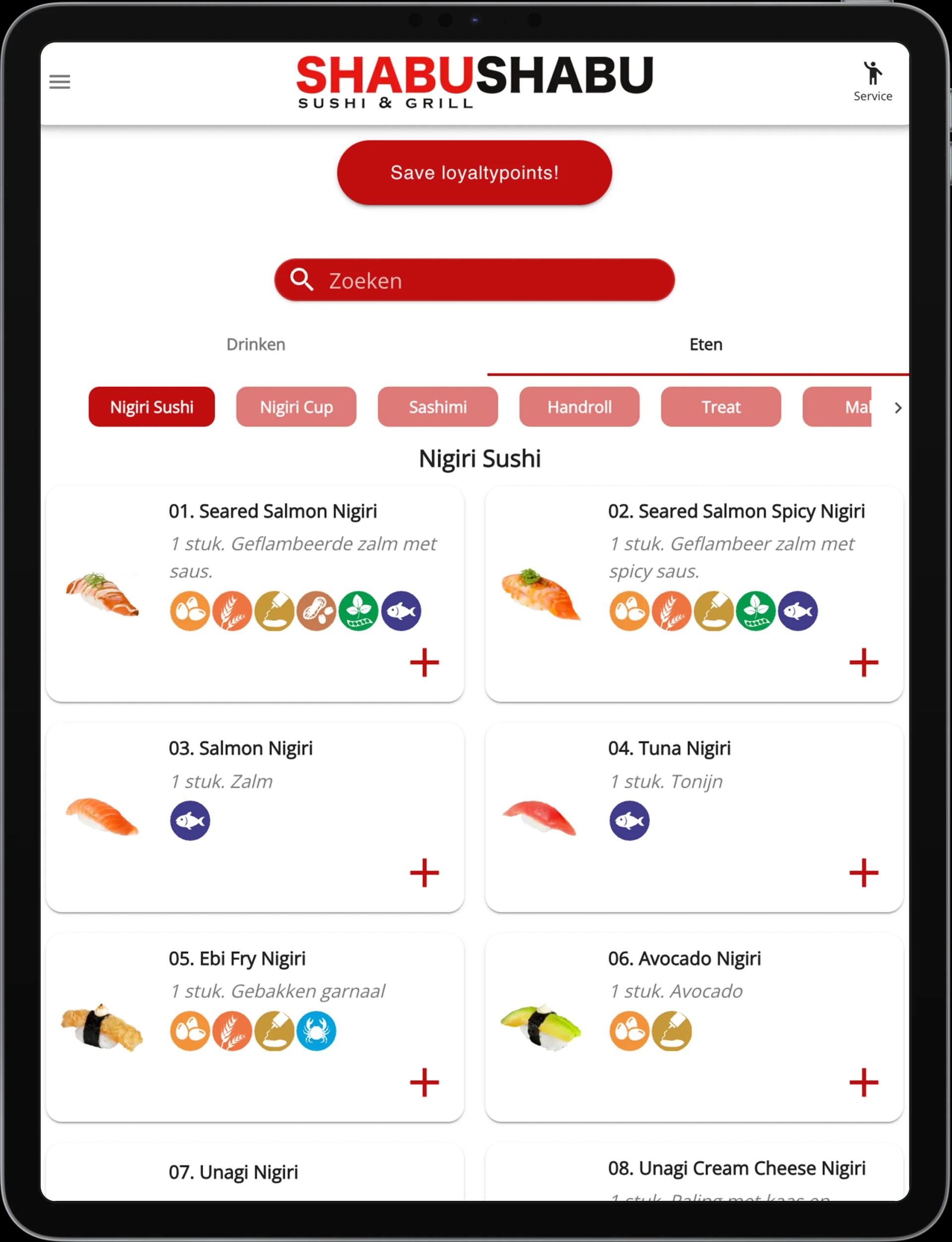 AYCE tablet ordering at Shabu Shabu — automatic round management for unlimited dining