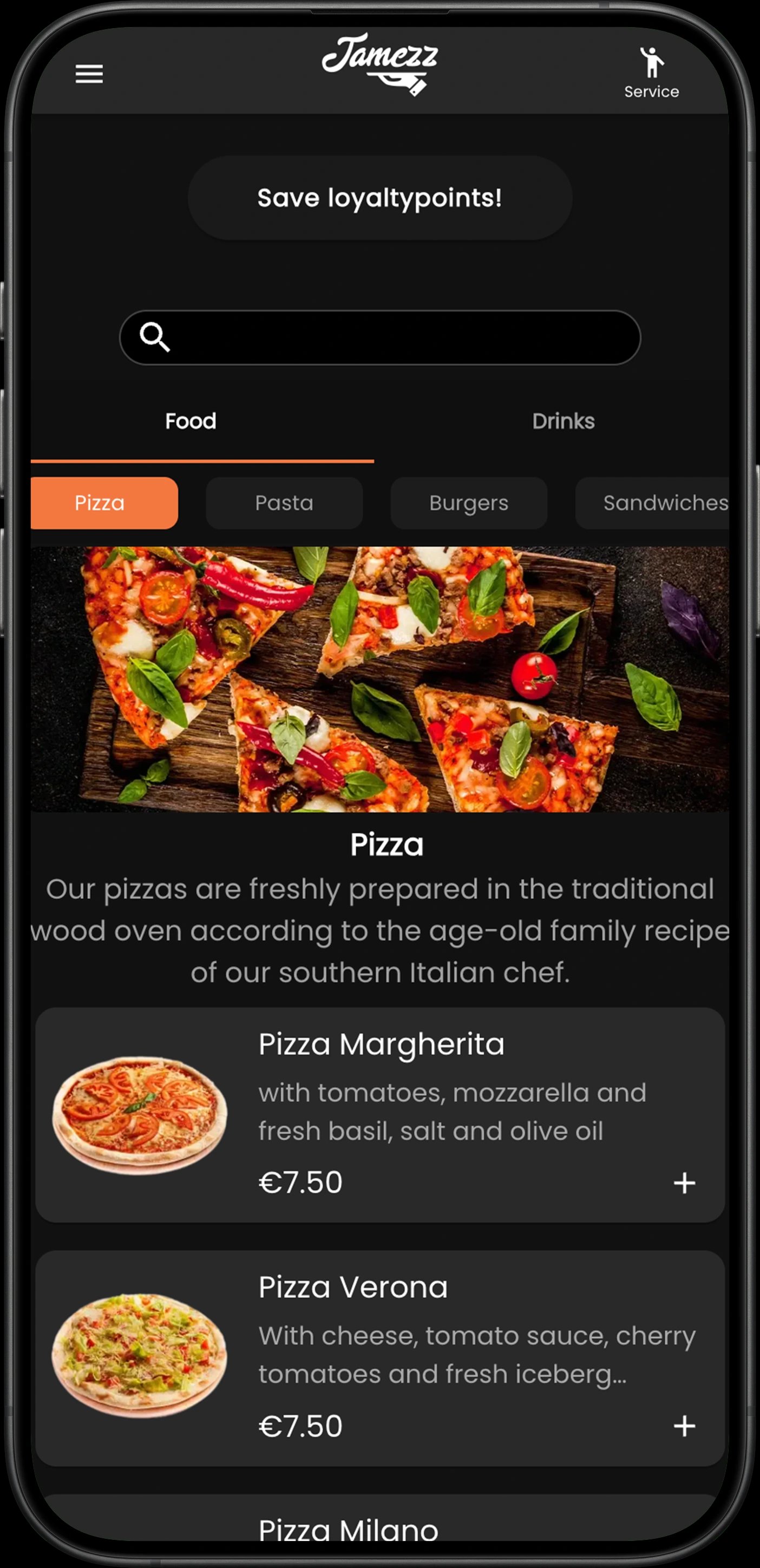 Online ordering platform for golf clubs - pre-order for lunch and drinks