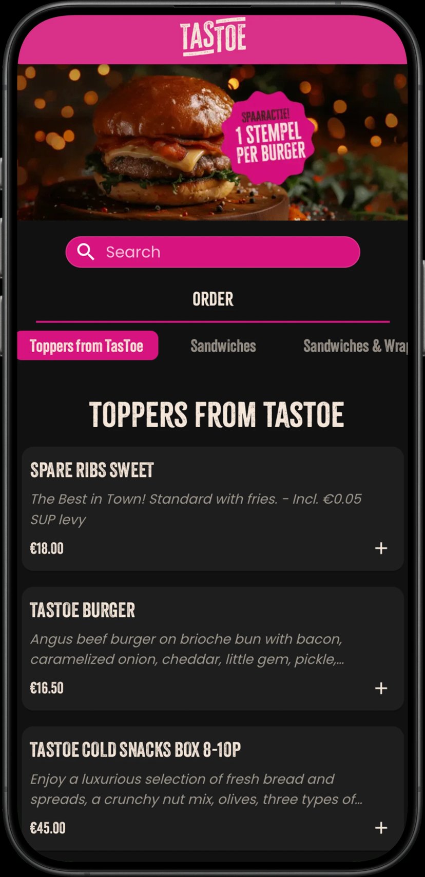 Jamezz QR ordering at Tastoe restaurant - Mobile QR menu ordering system for hospitality